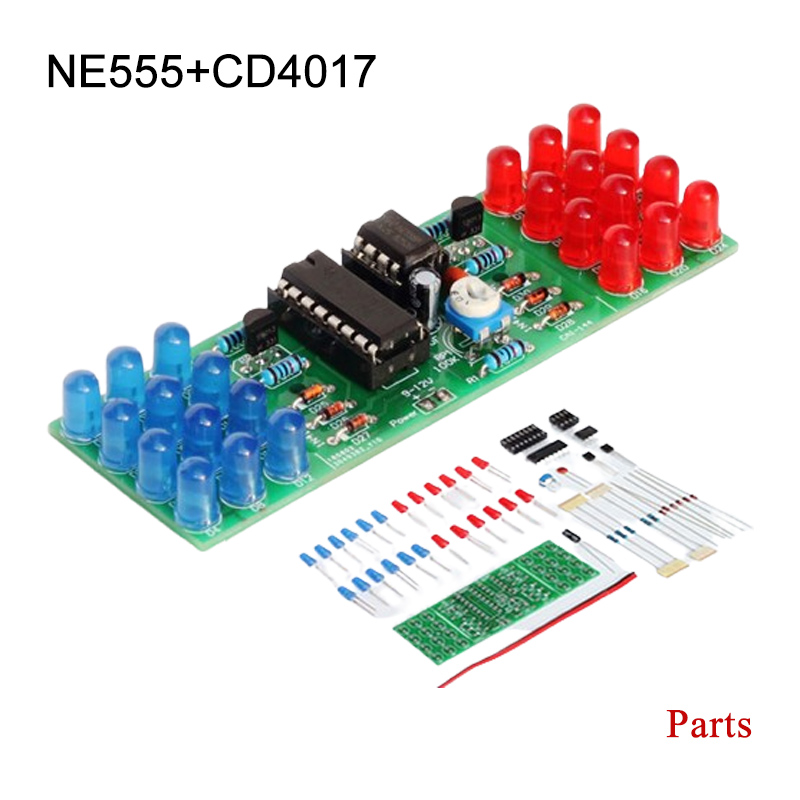 Diy Electronics Learning Kit - IC LED czerwony niebieski podwójny kolor