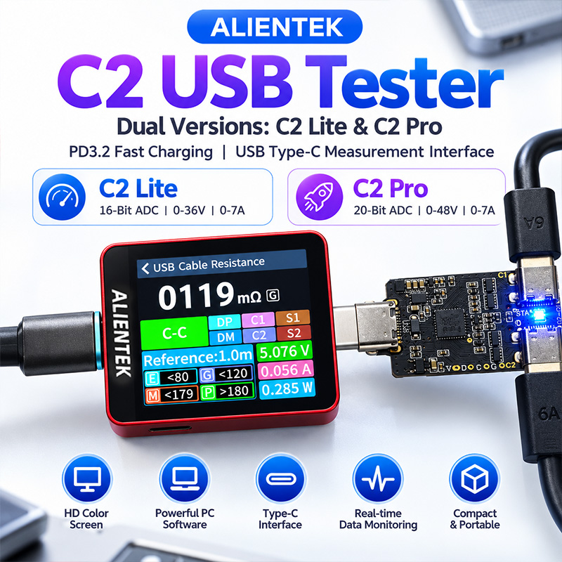 ALIENTEK C2 – tester z kolorow – Logic Analyzer Usb recenzja i cena