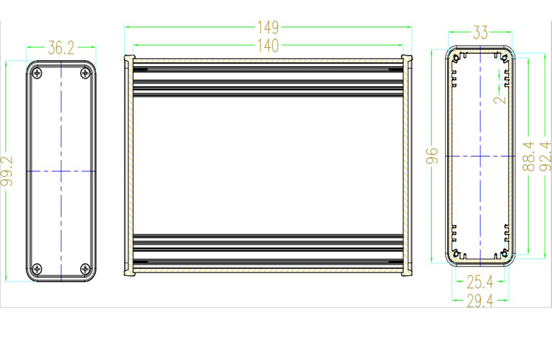 Aluminiowa obudowa skrzynkowa  – Diy Electronics Box recenzja i cena